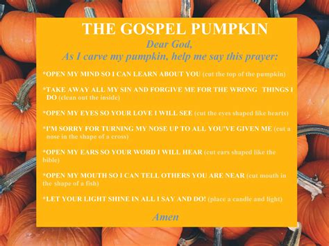 gospel pumpkin   story letting  light shine