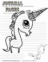Coloring Pages Unicorn Journal Gif Cute Choose Board sketch template