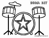 Drum Coloring Drawing Musical Music Kids Instrument Instruments Set Pages Kit Note Clipart Drums Drawings Color Outline Clip Sheets Boys sketch template