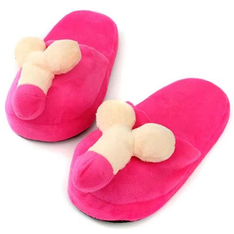 Funny Sex Home Autumn Winter Warm Foot Couples Pink Slippers Women Men