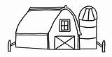Barn Outline Coloring Clipart Pages Cliparts Library sketch template