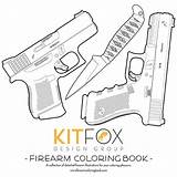 Coloring Glock Kitfox Tactical Firearm Ar Distributors Yellowimages sketch template