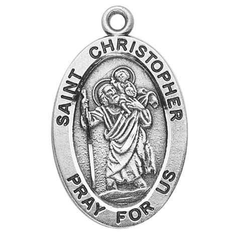 sacco company  saint names st christopher patron saint medal