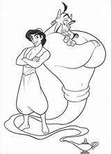 Aladdin Coloring Pages Printable Genie Kids Aladin sketch template