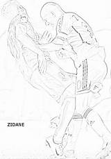 Coloriage Zidane Zinedine Coloriages Coupe sketch template