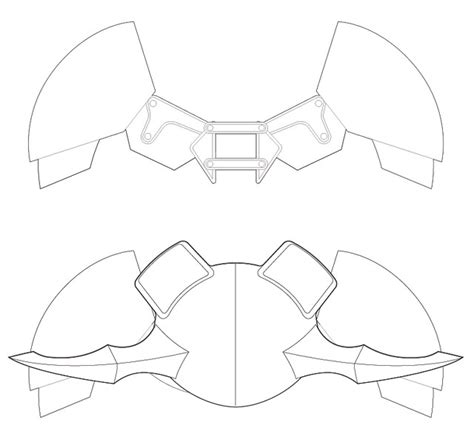 leather shoulder armor pattern sketch coloring page