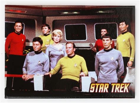 star trek original series mr spock captain kirk refrigerator fridge magnet the enterprise kirk