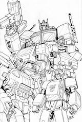 Autobots Optimus Beamer Colorear Desenho Transformer Lineart Magnus Wonder sketch template