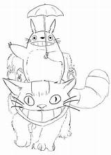 Coloring Pages Totoro Getdrawings sketch template