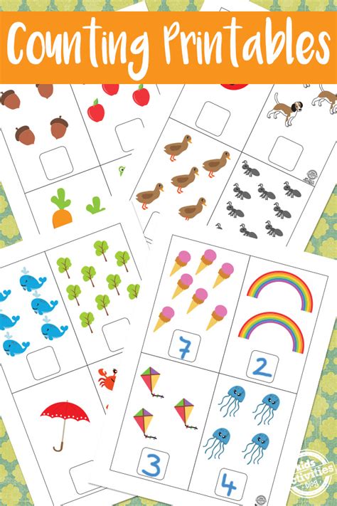math counting printables  preschool kids  toddlers