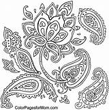 Coloring Paisley Pages Adult Printable Color Getcolorings Print sketch template