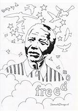 Mandela Nelson Coloring Famous Pages People History Drawing Print Colouring Printable Month Getdrawings Getcolorings Choose Board Color sketch template