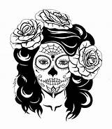 Skull Coloring Sugar Pages Girl Skulls Dead Drawing Woman Printable Clipart Color Colouring Girls Women Prints Collection Print Clipartmag Popular sketch template