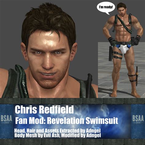 chris redfield fan mod revelation swimsuit by adngel on deviantart