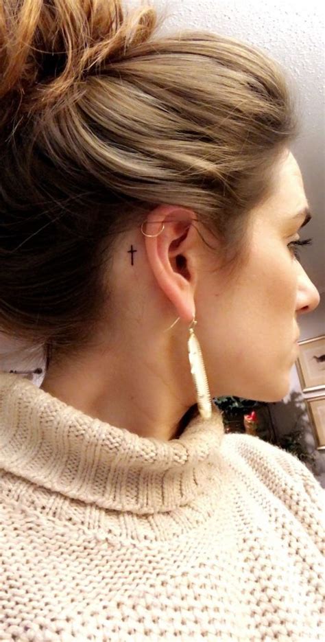 charming   ear tattoos  ladies   tiny tattoo
