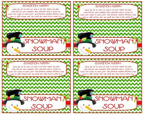 snowman soup bag topper  fun  toppers   adorable