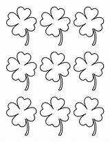 Clover Leaf Four Small Pattern Printable Template Coloring Stencil Templates Pages Clipart Patternuniverse Stencils Shamrock Traceable Cut Print Leaves Printables sketch template