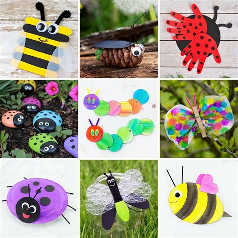 easy  fun insect crafts  kids fireflies  mud pies