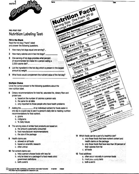 nutrition worksheets grade  worksheetocom