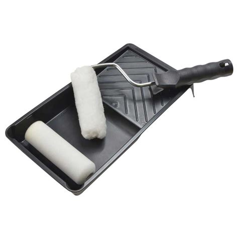 mm mini paint roller emulsion gloss kit cw tray protrade