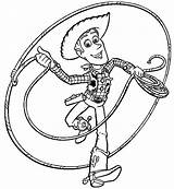 Toy Story Woody Coloring Pages Cartoon Printable Disney Lasso Clipart Colouring Color Sheet Kids Printables Character Cliparts Allen Library Lassoing sketch template