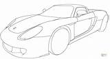 Porsche Carrera Gt Coloring Line Pages Printable Drawing Deviantart Categories sketch template