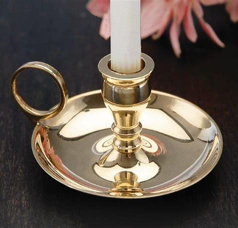 brass chamberstick taper candle holders set   candle accessories
