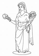Coloring Greek Goddess Pages Hera Hephaestus Artemis Printable Goddesses Persephone Demeter Athena Drawing Aphrodite Gods Mythology God Online Clipart Getcolorings sketch template