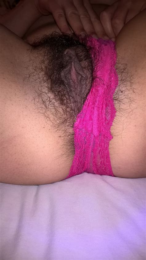 my beautiful wife close up hairy pussy dark labia in