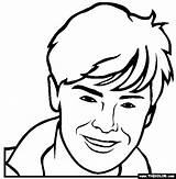 Zac Efron Coloring Pages Actor Famous Template Thecolor sketch template