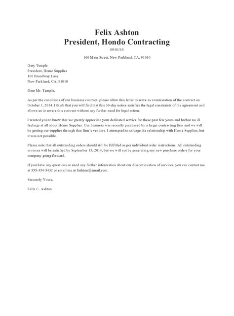 independent contractor resignation letter    letter
