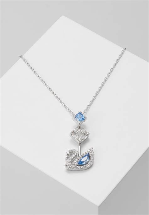 swarovski dazzling swan necklace necklace fancy bluesilver