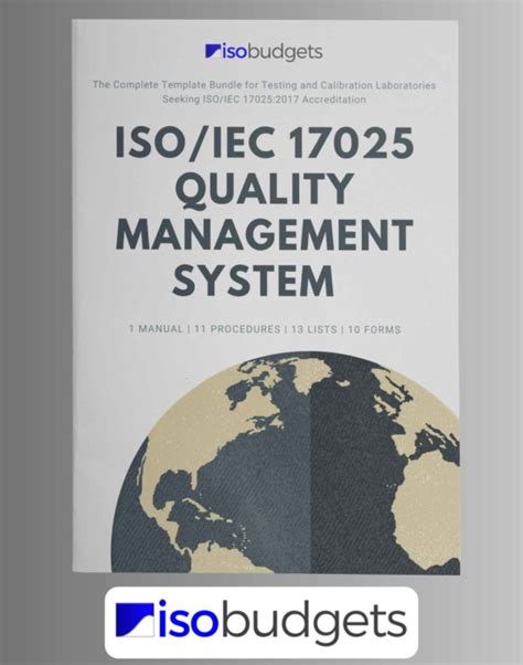 isoiec  quality manual template isobudgets
