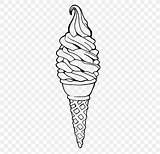 Ice Cream Drawing Soft Serve Line Color Cones Cone Save Sotf sketch template