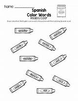 Spanish Color Words Worksheets Learning Lane Little sketch template