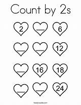 Count Coloring 2s Counting Pages Print Printable Getcolorings Color Getdrawings sketch template