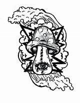 Trippy Drawings Easy Stoner Shroom Clipartmag Psychedelic Px Outlines sketch template