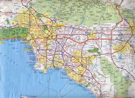 los angeles map  cities world map