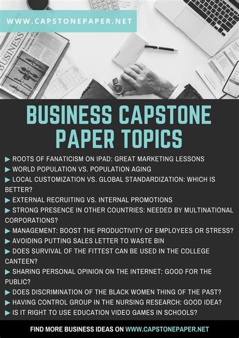 business capstone paper topics find   tips guides