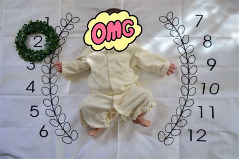 赤ちゃんの月齢フォトには「月齢シーツ」がおすすめ。我が子の一ヶ月ごとの成長を写真に残そう。 にらログ