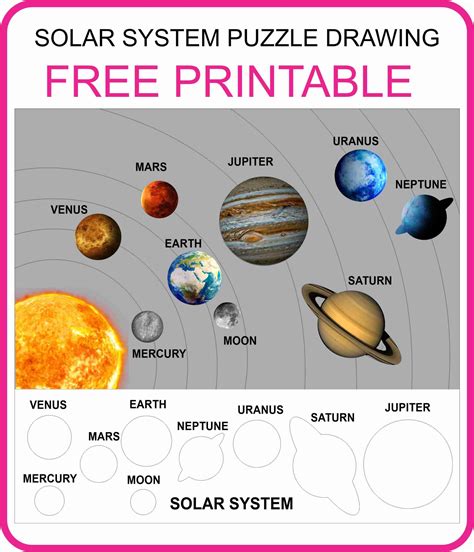 solar system puzzles printable