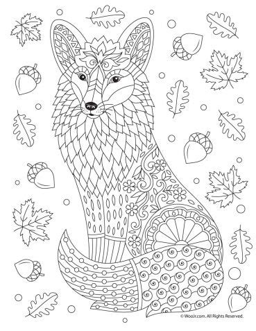 fall animal adult coloring pages woo jr kids activities children