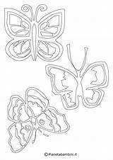 Farfalle Sagome Ritagliare Pianetabambini Stampa sketch template