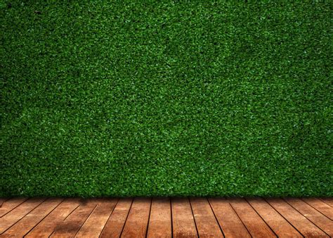 Artificial Fake Faux Green Grass Wood Floor Backdrops