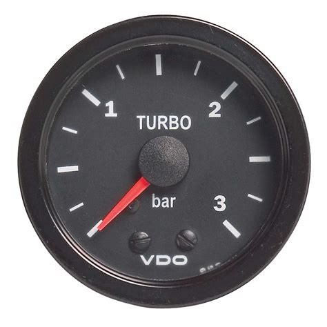 vdo vision turbo boost mechanical black gauge   bar mm ebay