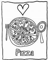 Pizza Coloring Pages Printable Sheet Kids Brilliant Heart Getcolorings Color Sheets Food Choose Board Print Foods Valentine Popular Albanysinsanity sketch template