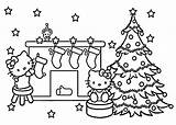 Kitty Colouring Navidad Ausmalbild sketch template