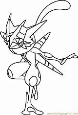 Coloring Pages Frogadier Getcolorings Ash Greninja Pokemon sketch template