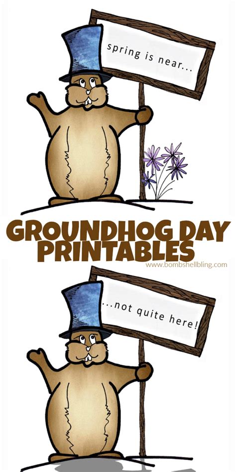 groundhog day printable   print     festive celebration