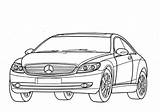 Mercedes Cl Class Coloring Benz Pages W216 Super Color Car Cars Drawing sketch template